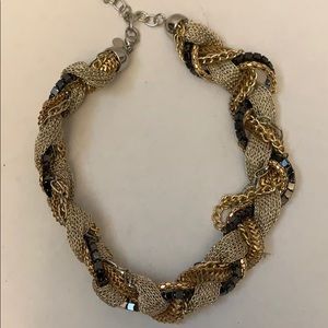 Braided statement necklace